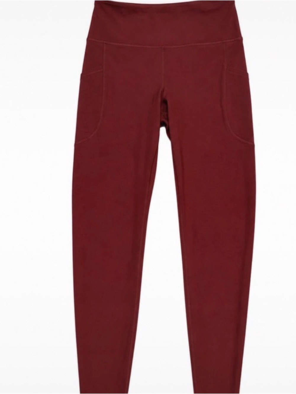 Old Navy High-Waisted PowerSoft Leggings in Burgundy Size Medium